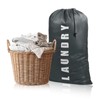 1 Pack Upgrade Extra Large Travel Laundry Bag with Drawstring，24"