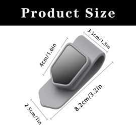 Chtaoxin 2 Pack Magnetic Car Sun Visor Glasses Holder Clip – Universal Eyewear Clip for Sunglasses & Cards – One-Handed Access, Scratch-Free Grip, Fits Most Glasses – Grey