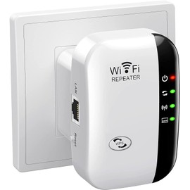 WiFi Extender Signal Booster Up to 5000sq.ft and 45 Devices, WiFi Range Extender, Wireless Internet Repeater, Long Range Amplifier with Ethernet Port, 1-Key Setup Access Point