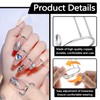 Bagentry 20 Pieces Detachable Nail Rings Silver, Adjustable Fingernail Rings