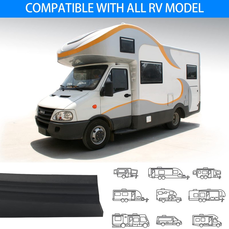 RV Slide Out Seal Black Door Rubber R854056 Slideout Wiper