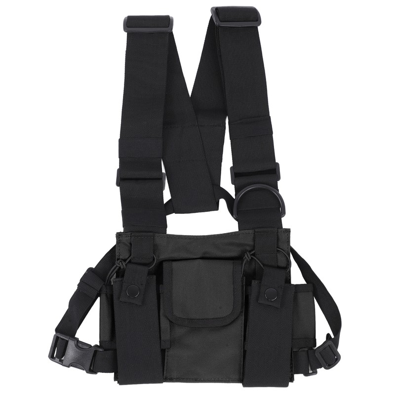 Chest Pack Adjustable Multi Pocket Functional Harness Front Vest Rig