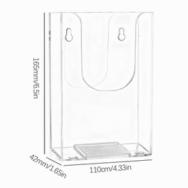 GAESHOW 5PZ Porta Volantini da Parete Formato A6, Portadocumenti a Parete, Porta Opuscoli in Acrilico, Espositore Porta Depliant da Tavolo Trasparente, per Volantini, Menu e Opuscoli