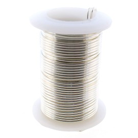 The Beadsmith 16-Gauge Lacquered Tarnish-Resistant Copper Wire for Jewelry Making, 24 Foot,7.38 Meter Spool(Silver Plated)
