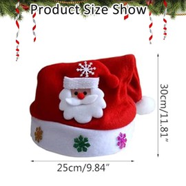 Weihnachtsmann Mütze,Weihnachtsmütze Kinder,Santa Hat,Nikolausmütze,Weihnachtsmütze,Weihnachtsmütze Nikolausmütze,Weihnachtsdeko Weihnachtsfeier Kostüm Zubehör,2 Stück (Ältere Person+Schneemann)