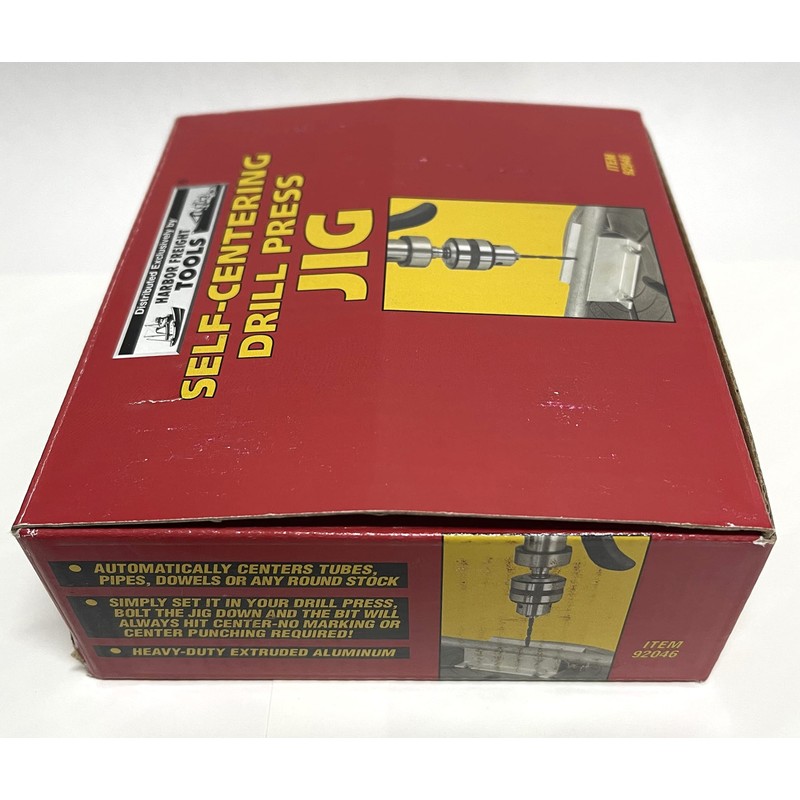 Self-centering Drill Press Jig with Ruler Markings; Heavy-duty Extruded Aluminum