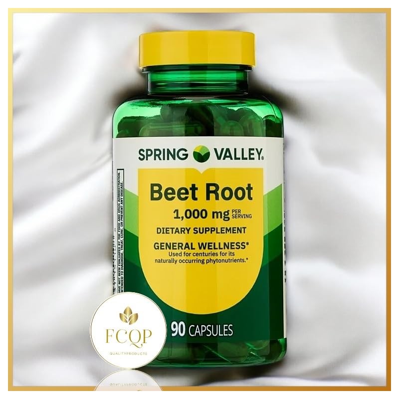 FCQP Spring Valley Beet Root Supplement, 1000mg, 90 Capsules, Circulation