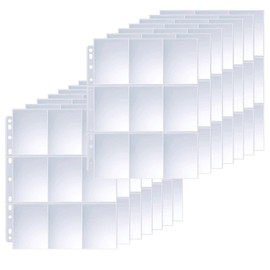 Neodtx Trading Card Sleeves 360 Clear Card Sleeves Folder Sleeves Card Cases/Foils Toploader Card, Photocard Binder for Playing Cards Double-Sided Transparent Ring Binders