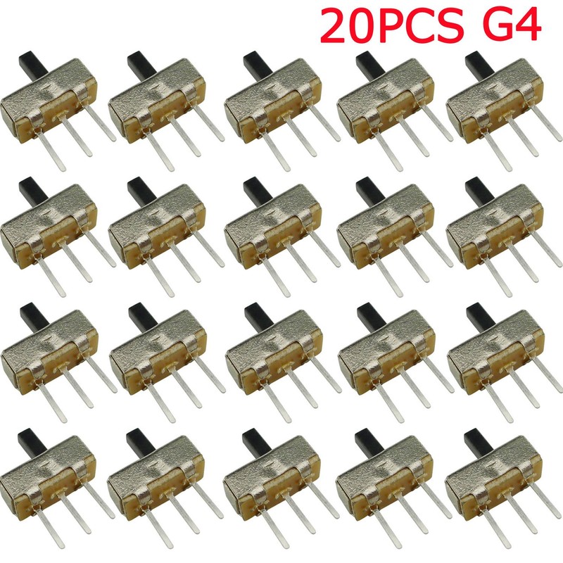 KKHMF 20pcs SS12D00G4 Slide Switch Toggle Switch SPDT 1P2T 2