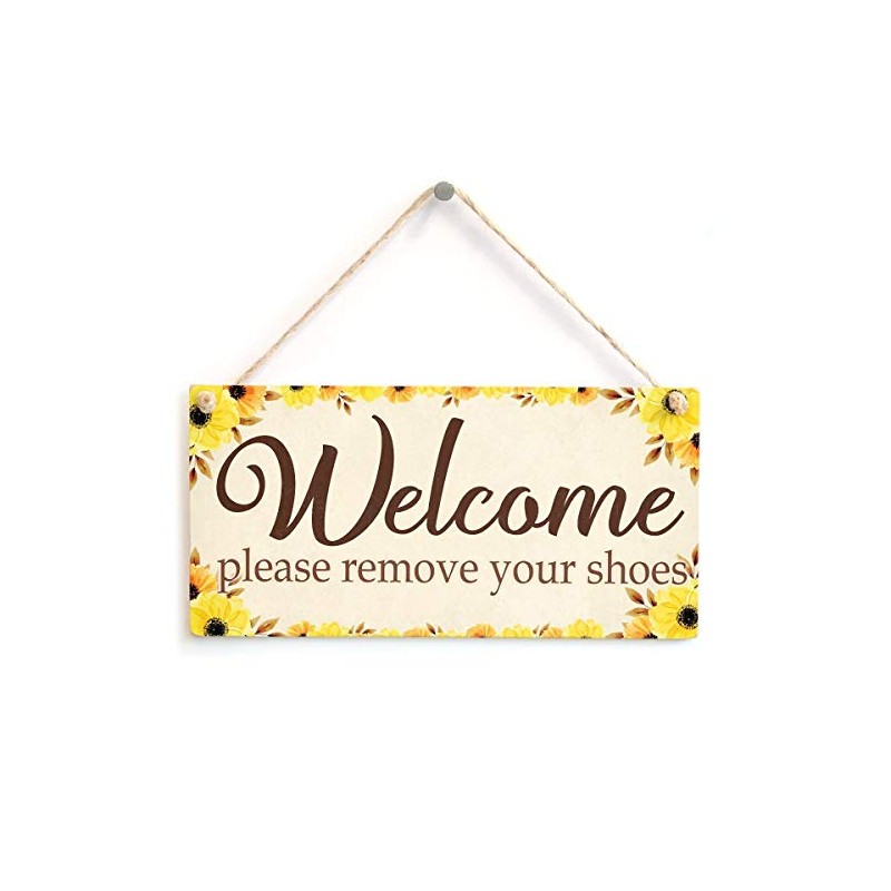 Hty Welcome Please Remove Your Shoes - Bright Summer Themed