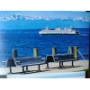 THE PACIFIC NORTHWEST CHROME POST CARD THE WATERFRONT SEATTLE JUMBO