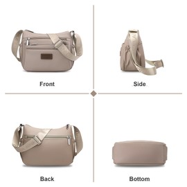 WITERY Nylon Crossboby Bags for Women Waterproof Shoulder Bag Medium Size Purse for Women Lightweight Pocketbooks Ladies Purses and Handbags Casual Travel Hobo Tote Messenger Bags
