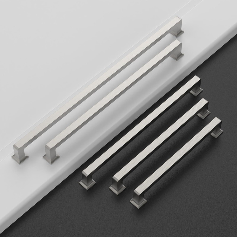 ROMATEE 10 Pack 6.3 Inch(160mm) Brushed Satin Nickel Cabinet Pulls