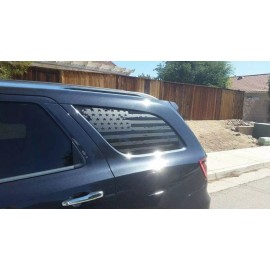 Unbranded (2) USA Distressed Flag Decal Rear side windows compatible with Dodge Durango