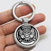 SkinoEu® Keychain Skull with Moto Helmet and Pistons Motorcycle Metal