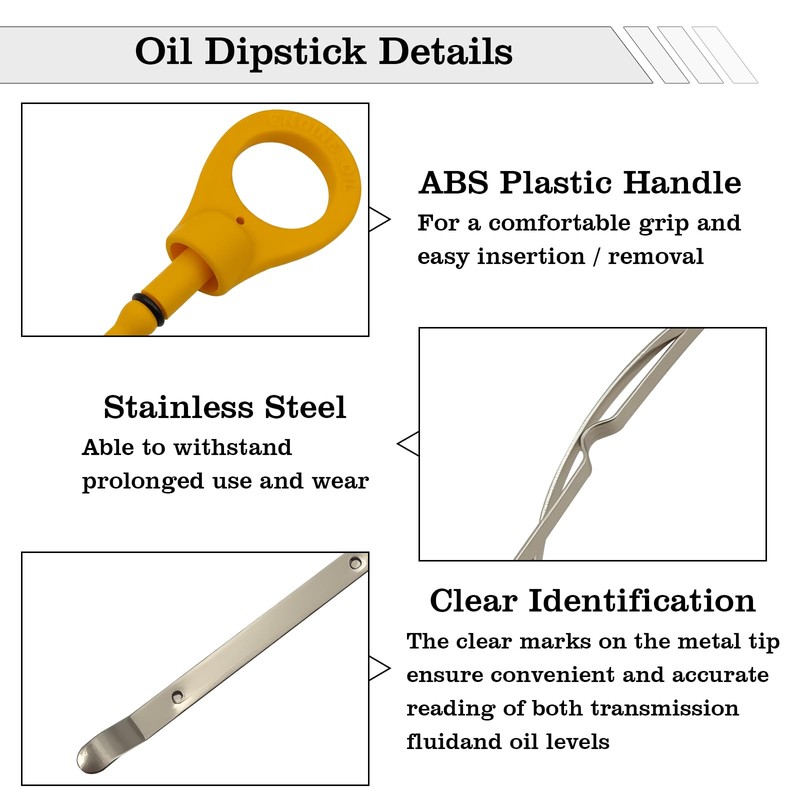 15301-28031 Engine Oil Dipstick Indicator, Compatible with 2002-2009 Toyota Camry