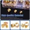 Glarks 105pcs 3 Sizes Brass Compression Sleeves Ferrules, Brass Compression