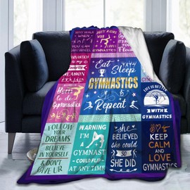 Gymnastics Gifts Blanket Gymnastics Gifts for Girls Throw Blanket Ultra Soft Cozy Lightweight Blankets Gymnastics Lovers Christmas Birthday Gifts 60"x50"