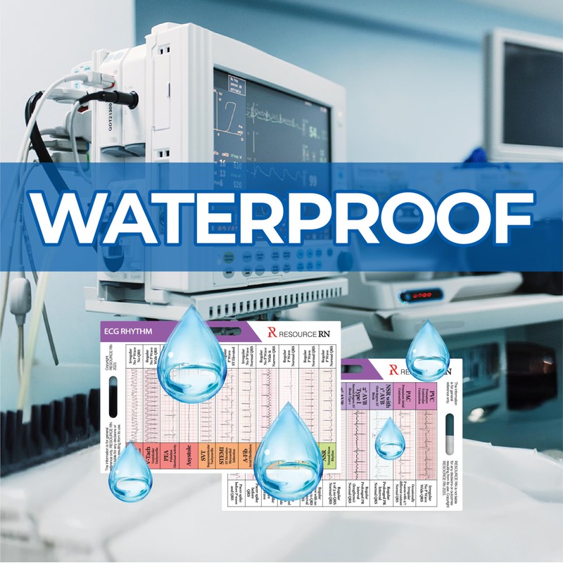 EKG Rhythm Interpretation - Compact & Portable Reference Card –