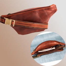 MATADOR Echt Leder Bauchtasche Gürteltasche für Damen und Herren Hüfttasche Outdoor Groß Handytasche Sport Laufgürtel Umhängetasche Geldgürtel für Camping Wandern Fitness Fahrrad Geschenke