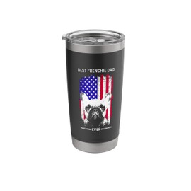 Funny French Bulldog Art For Men Dad Father Frenchie Bulldog Stainless Steel Insulated Tumbler