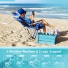 Tall Beach Chairs for Adults, 17" High Backpack Beach Chair