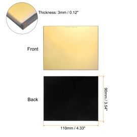 sourcing map 5pcs Welding Lens 4.33" x 3.54" Shade 13 Glass Replacement Welding Lenses Darkening Filter Plates for Welding Helmet, Gold Coated Filter Glass
