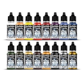 Vallejo - Model Color Basic Colors USA Set | Modeling Acrylic Paints | 16 Bottles x 18 ml (0.60 fl.oz.) | Vallejo
