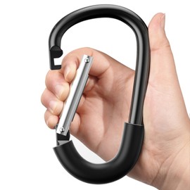 SURDOCA Buggy Clips, Upgrade Pram Clips, Heavy Duty Pram Hooks for Bags, Large Pram Carabiner Clips, Aluminum Pushchair Clips, Baby Stroller Hook for Hanging Bag