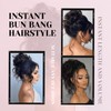 VAVANGA Messy Hair Bun with Bang Set, Natural Black Synthetic
