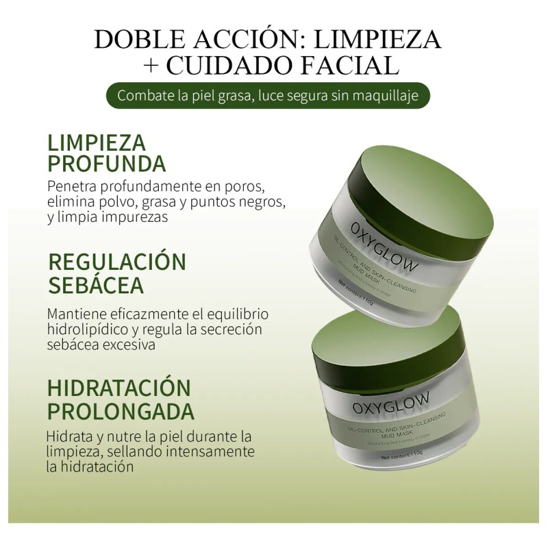Mascarilla Oxyglow Barro Control Aceite