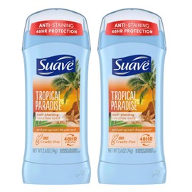 Suave Deodorant 2.6 Ounce 24Hr Tropic Paradise Invis. Solid (76ml) (2 Pack)