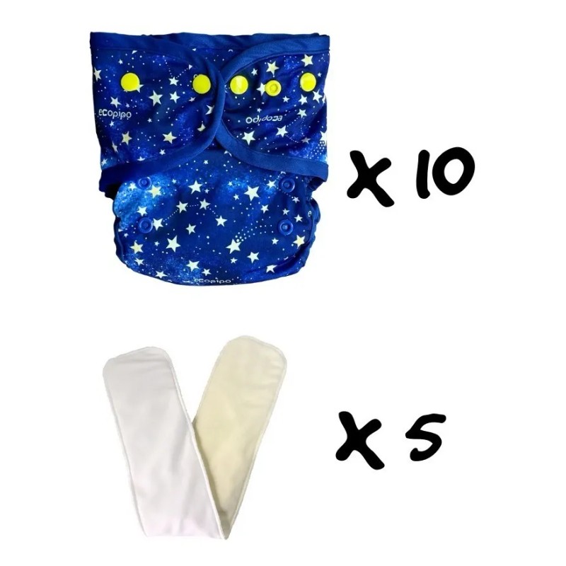 Pañales Ecológicos Ecobebé T2 10 Pañales 5 Abs Extras