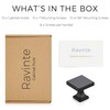 Ravinte Cabinet Knobs Matte Black Square Knobs for Cabinets and
