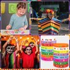 JUNEBRUSHS 64pcs Mexican Fiesta Wristband Silicone Bracelets Cactus Guitar Hat