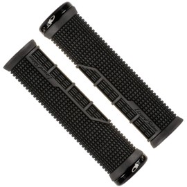 Lizard Skins Machine Lock-On Mountain Bike Grips - Black, 135mm / Single Side Clamp Locking MTB Bar Part Rubber Handlebar Handle Ride Trail Cycling Cycle Enduro Downhill Hand Comfort Accessories