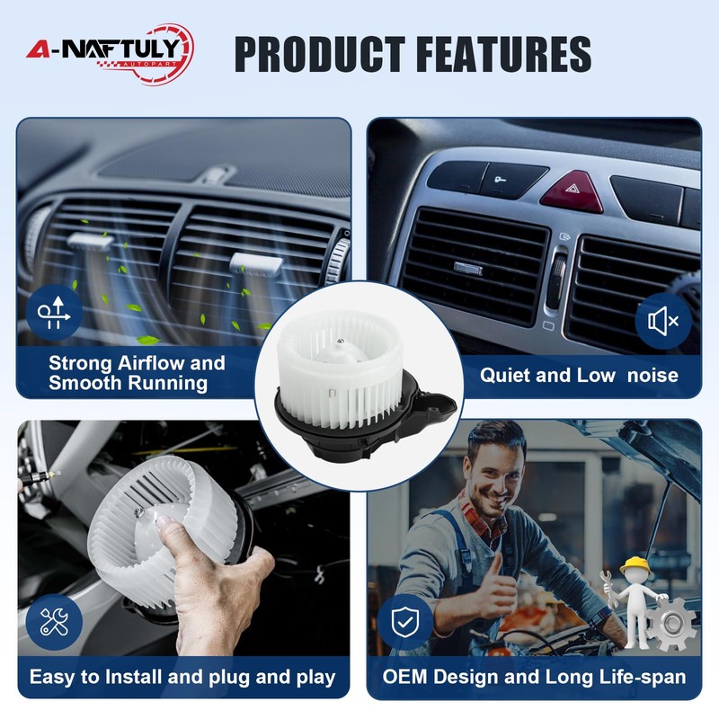 A-NAFTULY AC Blower Motor Fan Replacement Fits for 1999-2006 Volvo
