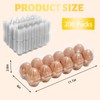 JarThenaAMCS JarThenaAMCS 200Pcs Plastic Egg Carton Bulk Empty Clear Egg Tray Holder Container for Farm Business Market Home Kitchen Refrigerator Storage (2 x 6 Grids)