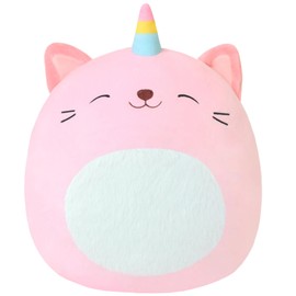 Finebee Unicorn Cat Microwavable Heating Pad for Period Cramps, Cute Unicorn Cat Plush, Weighted Stuffed Animal Warm Gifts for Kids Adults 10 inch, 1.2 lbs