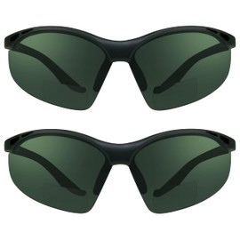 proSPORT Safety Bifocal Sun-Glasses Reader +3.00 Z87 2 Pairs Semi Rimless Men and Women