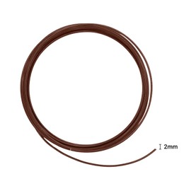 Vaessen Creative Aluminium wire embossed round 2mm 5m brown,