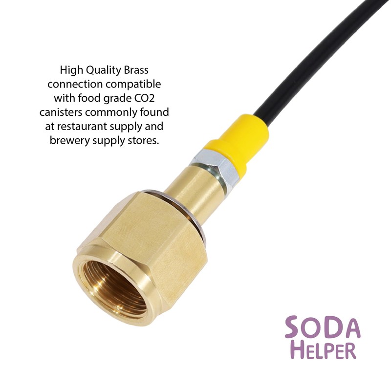CO2 Adapter Hose & Custom Base Kit compatible with SodaStream