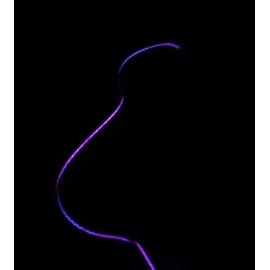 8G Electronics 2 LED Visible Flow Light Micro USB Charger Cable Cords for Smart Phones Pink 2ft