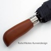 RLXMARTD Wooden Handle Umbrella Black Large Windproof Double Layer Umbrella,
