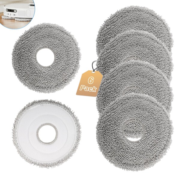 6 Pack Mop Pads Compatible with Dreame L10 Ultra/ L10S
