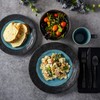 Gibson Elite Dragonstone Round Reactive Glaze Stoneware Dinnerware Set, Service
