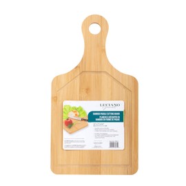Luciano Housewares Serving Board, Bamboo Wood Cutting Board, Wooden Cheese Board Charcuterie Boards Wood Board for Food Bread Fruit, 33x17x1.1cm