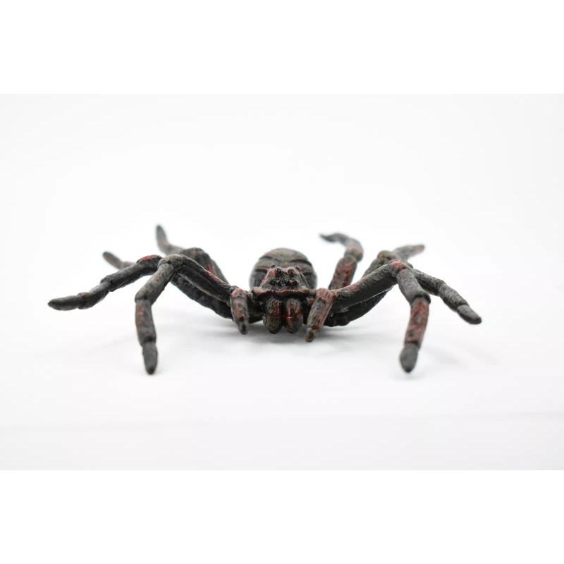 Safari Wolf Spider, Hand Painted, Realistic Figurine, Model, Gift 5"