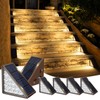 JOFIOS Solar Step Lights for Outside, 6pack Solar Stair Lights