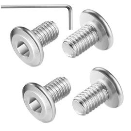 Socell M6x18mm Hex Socket Head Cap Screws Furniture Screws Bolts,50pcs M6x1.0 Bolts,304 Stainless Steel 18-8, Crib Screw,Binding Screw,Furniture Bolt,Hex Spanner Included